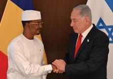 جانب من لقاء نتنياهو مع رئيس تشاد في تل أبيب