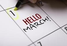 تقويم يوضح أيام شهر مارس