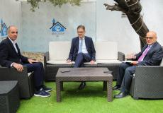 جانب من زيارة السفير الألماني أوليفر أوفشا بيت الصحافة - فلسطين