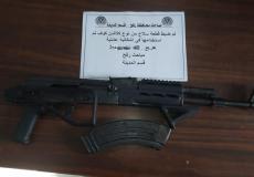 مباحث رفح تضبط سلاحاً