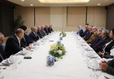 رئيس الوزراء محمد اشتية، مع وفد من رجال الأعمال الليبيين
