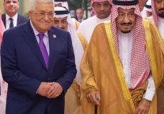 الرئيس الفلسطيني محمود عباس وخادم الحرمين الشريفين الملك سلمان بن عبد العزيز أل سعود