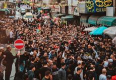 تشييع جثمان الشهيد أمير أبو خديجة في طولكرم