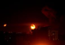 قصف أحد مواقع المقاومة في غزة الليلة