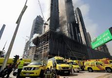 حريق بمنطقة الراس في دبي