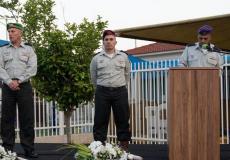 من مراسم تعيين القائد الجديد في اللواء الشمالي في فرقة غزة