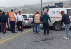 من مكان عملية إطلاق نار شمال رام الله