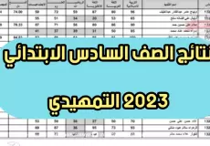 نتائج السادس الابتدائي 2023 الدور الاول