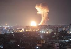 قصف غزة الآن .. تصوير وكالة سوا