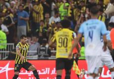 جانب من مباراة الاتحاد وابها اليوم