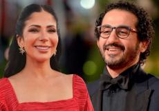 الفنان المصري أحمد حلمي وزوجته منى زكي