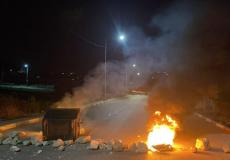 جانب من المواجهات المندلعة بين قوات الاحتلال والفلسطينيين في طوباس
