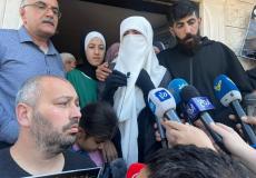 مؤتمر صحفي لزوجة الشهيد خضر عدنان