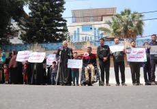 وقفة احتجاجية في غزة رفضا لقرار وقف برنامج الأغذية العالمي مساعداته
