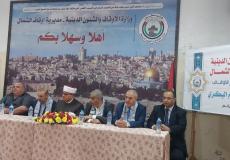 وزير الأوقاف يختتم زيارته لقطاع غزة