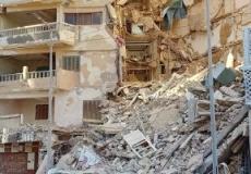 انهيار مبنى مكون من 13 طابق في سيدي بشر في الاسكندرية
