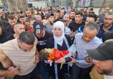 جثمان الطفل الشهيد محمد التميمي في رام الله