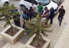 لحظة السطو المسلح على أحد البنوك شمال طولكرم