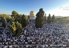 جانب من أداء صلاة عيد الأضحى 2023 في المسجد الأقصى