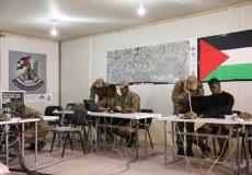 صور خاصة لغرفة العلميات المشتركة للمقاومة الفلسطينية أثناء مناورات الركن الشديد (الجزيرة)