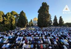 أداء صلاة عيد الأضحى 2023 في رحاب المسجد الأقصى