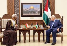 الرئيس محمود عباس خلال لقائه وزير خارجية سلطنة عُمان بدر بن حمد بن حمود البوسعيدي (تصوير: ثائر غنايم)