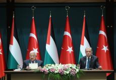 الرئيس عباس ونظيره التركي رجب طيب أردوغان