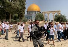 مستوطنون يدخلون رموز "عيد العرش" إلى المسجد الأقصى / ارشيف