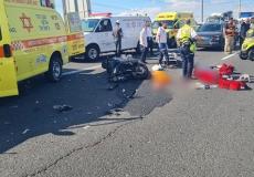 مصرع سائق دراجة نارية بحادث طرق قرب أسدود