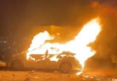 إحراق مركبة مستوطن في ترمسعيا