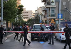 من مكان عملية إطلاق النار في تل أبيب