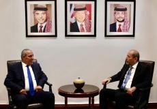 لقاء حسين الشيخ مع وزير الخارجية الأردني الصفدي