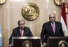 الأمين العام للأمم المتحدة ووزير الخارجية المصري