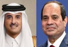 الرئيس المصري وأمير قطر