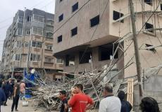 انهيار "سقالة بناء" في بناية قيد الإنشاء غرب غزة