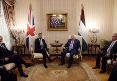 لقاء الرئيس عباس مع رئيس الوزراء البريطاني