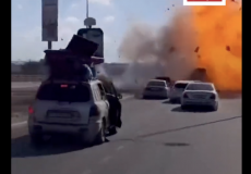 قصف قوافل النازحين في غزة