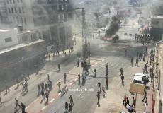 من اعتداءات الاحتلال في حوارة أثناء تشييع جنازة الشهيد لبيب ضميدي