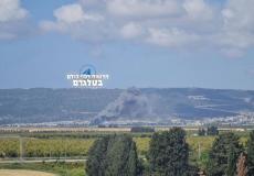 لحظة سقوط الصواريخ على صفد