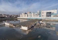 تدمير مرافق الصرف الصحي في غزة
