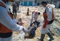 غزة - انتشال جثامين 15 فلسطينيا في خانيونس