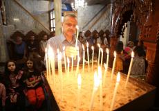 مسيحيو غزة يحيون أحد الشعانين في كنيسة القديس برفيريوس