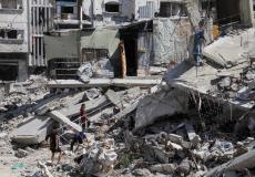 غزة آثار الدمار - أرشيف