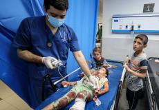 أطفال غزة جراء القصف الإسرائيلي