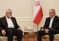هنية وبزشكيان الرئيس الإيراني الجديد