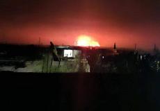 انفجارات جراء قصف نسب لإسرائيل محيط مطار في حمص