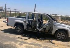 السيارة التي استهدفت اليوم في المحافظة الوسطى