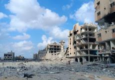 آثار الدمار في مدينة حمد السكنية