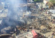 من مكان مجزرة مستشفى اليمن السعيد