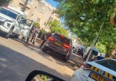 من مكان عملية الطعن في الخضيرة